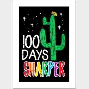 100 Days Cactus 100th Day Of School Teacher Kids Posters and Art